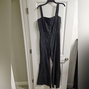 Charcoal Denim Bell Jumpsuit